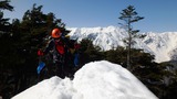 西穂高岳 西尾根 積雪期 冬季 バリエーションルート 登山 P3300524