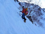 西穂高岳 西尾根 積雪期 冬季 バリエーションルート 登山 DSCN0273