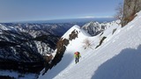 西穂高岳 西尾根 積雪期 冬季 バリエーションルート 登山 P3310553