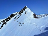 西穂高岳 西尾根 積雪期 冬季 バリエーションルート 登山 DSCN0281