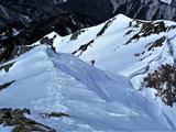 西穂高岳 西尾根 積雪期 冬季 バリエーションルート 登山 DSCN0291