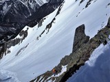 西穂高岳 西尾根 積雪期 冬季 バリエーションルート 登山 DSCN0284