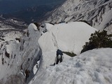 白馬岳主稜 残雪期アルパインクライミング DSCN6086