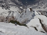 白馬岳主稜 残雪期アルパインクライミング DSCN6090