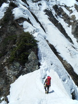 白馬岳主稜 残雪期アルパインクライミング DSCF1528