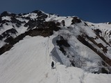 白馬岳主稜 残雪期アルパインクライミング DSCN6083