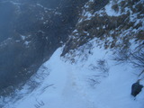 阿弥陀岳南稜 冬季アルパインクライミング DSCF0798