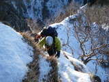 阿弥陀岳南稜 冬季アルパインクライミング DSCF0793