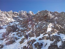 八ヶ岳 赤岳西壁主稜 厳冬期アルパインクライミング  DSC_0388