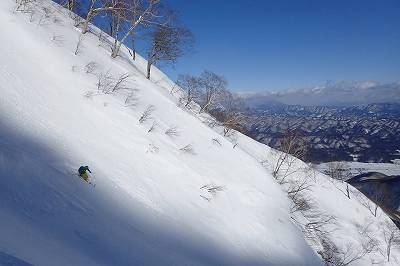 小遠見山東面を滑降 山スキー バックカントリー
