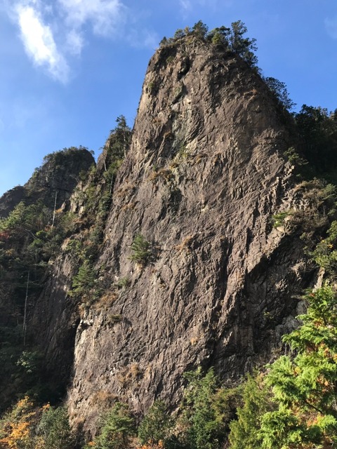 雪彦山 地蔵岳 右カンテルート マルチピッチクライミング 20181114_181114_0010