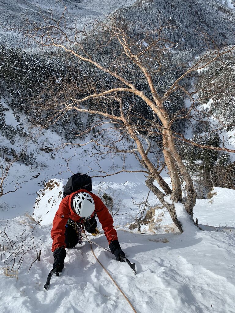 八ヶ岳連峰 横岳西壁 石尊稜 厳冬期アルパインクライミング IMG_2292