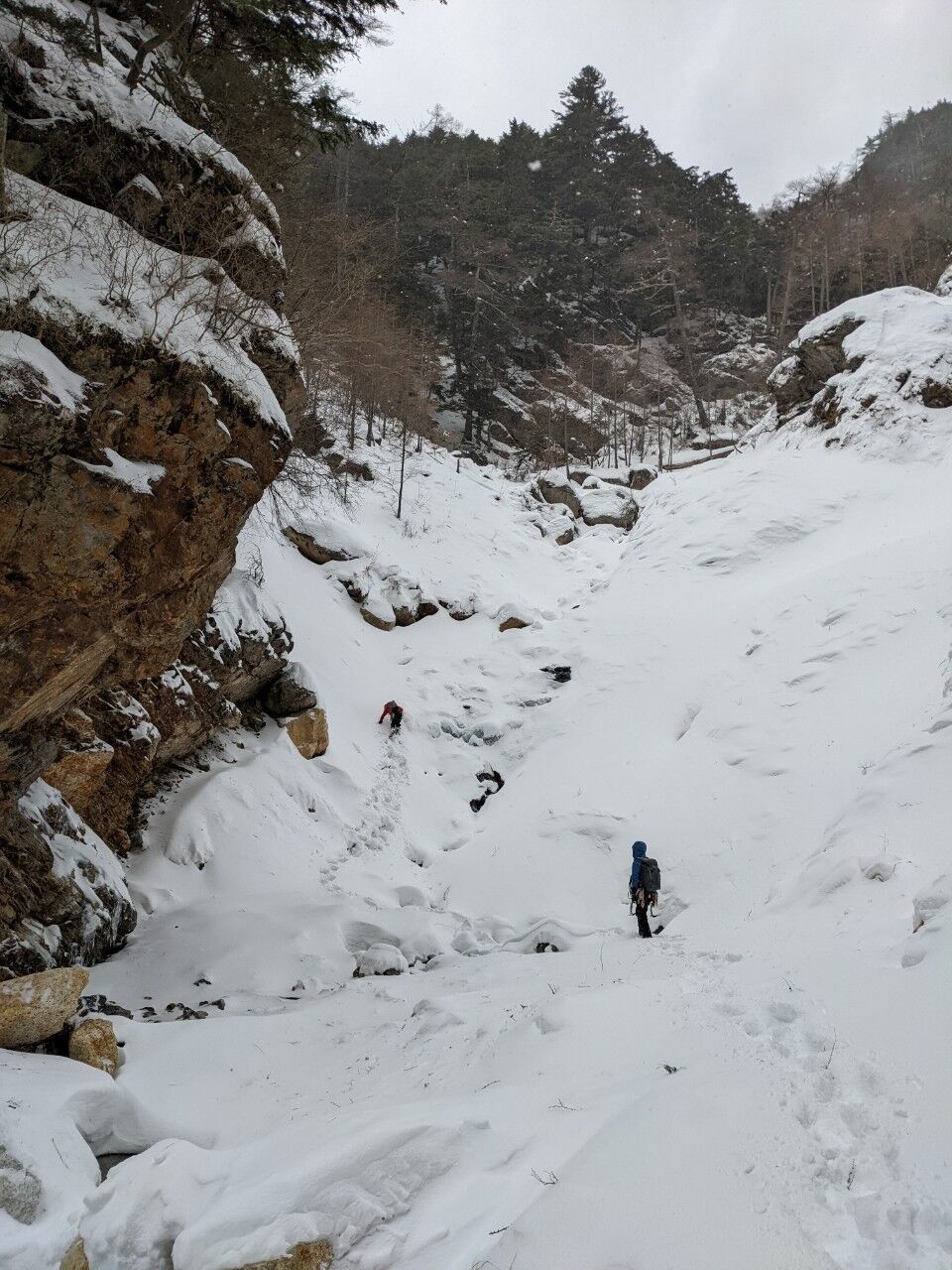 戸台川本谷 アルパインアイスクライミング ラッセル