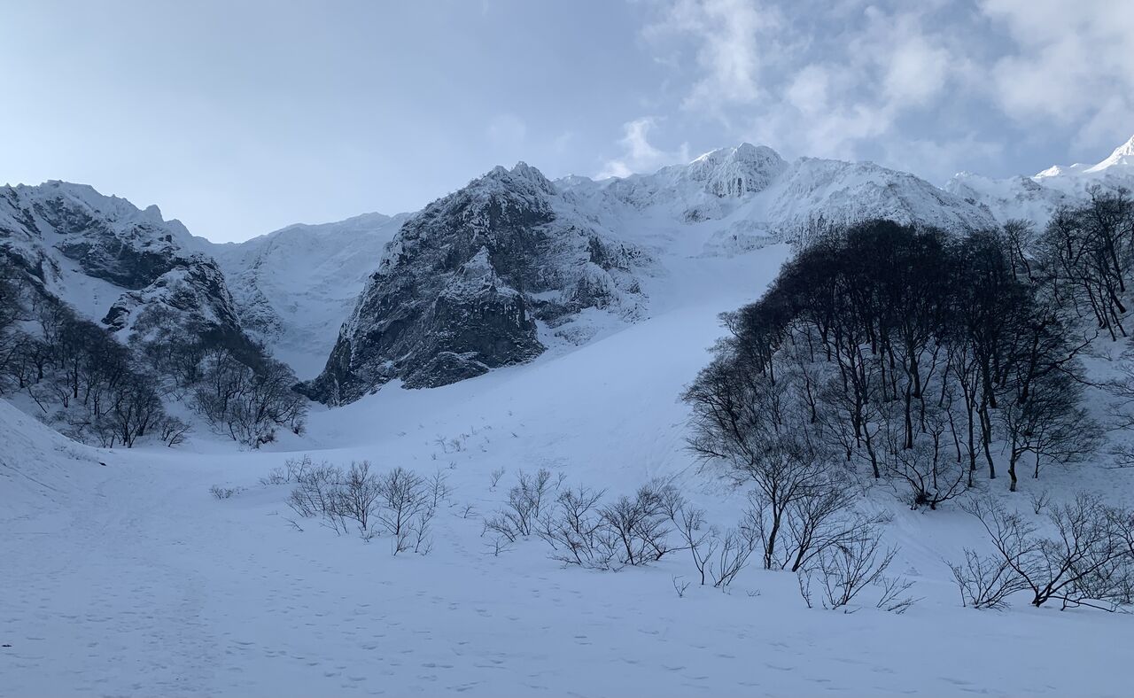 大山北壁 天狗沢 冬期アルパインクライミング IMG_E3526