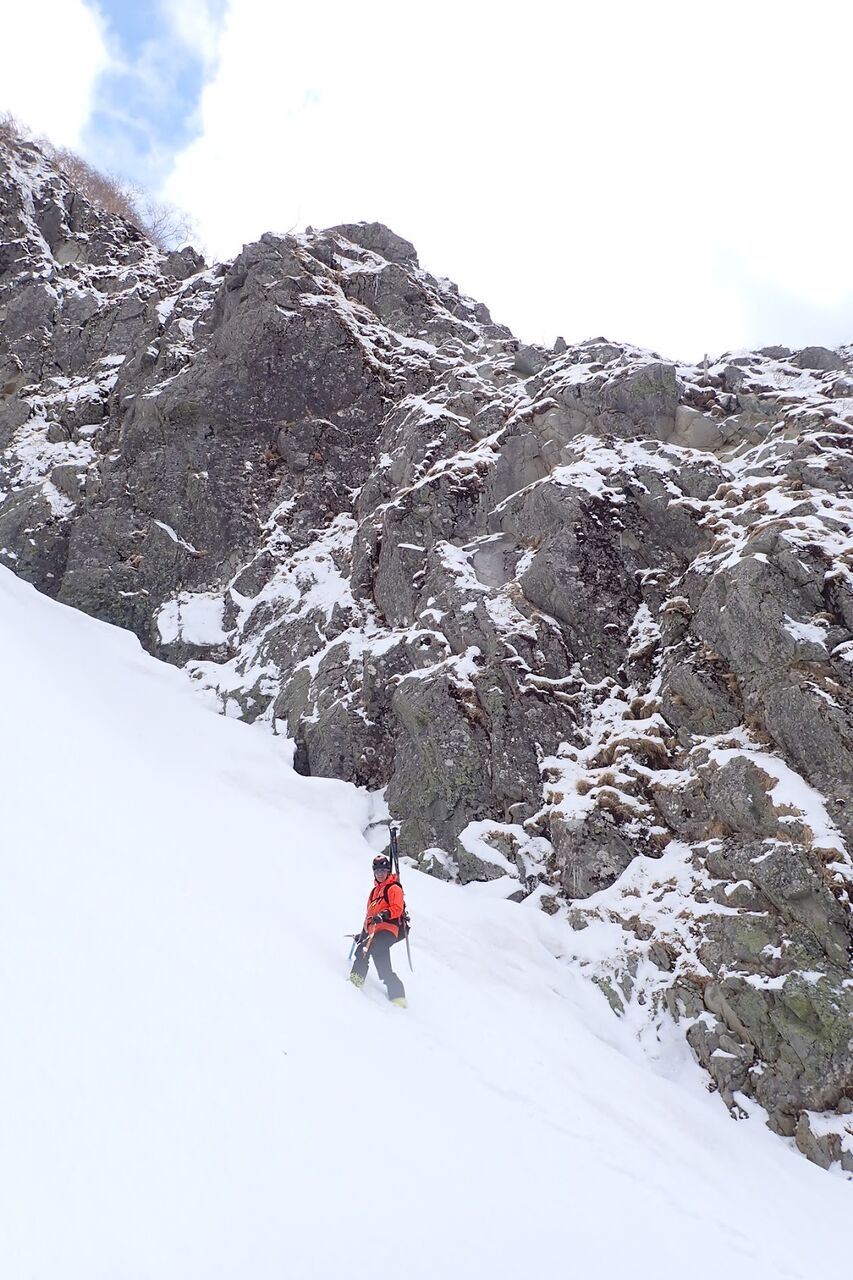 穂高岳 バックカントリー、山スキー、残雪期アルパインクライミング IMG_4664
