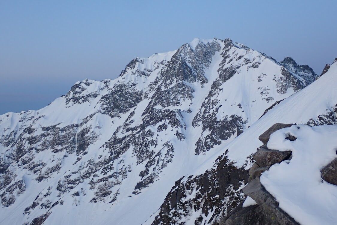 穂高岳 バックカントリー、山スキー、残雪期アルパインクライミング IMG_4645