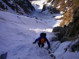 鹿島槍南峰ダイレクト尾根 残雪期アルパインクライミング 05