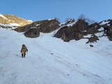 鹿島槍南峰ダイレクト尾根 残雪期アルパインクライミング 04