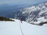 鹿島槍南峰ダイレクト尾根 残雪期アルパインクライミング 15