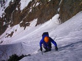 鹿島槍南峰ダイレクト尾根 残雪期アルパインクライミング 06