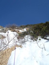 鹿島槍南峰ダイレクト尾根 残雪期アルパインクライミング 10