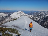 霞沢岳 西尾根 残雪期アルパインクライミング DSCN4063